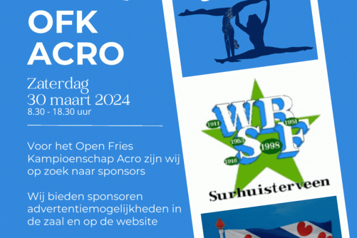 Sponsoren gezocht voor het OFK acro